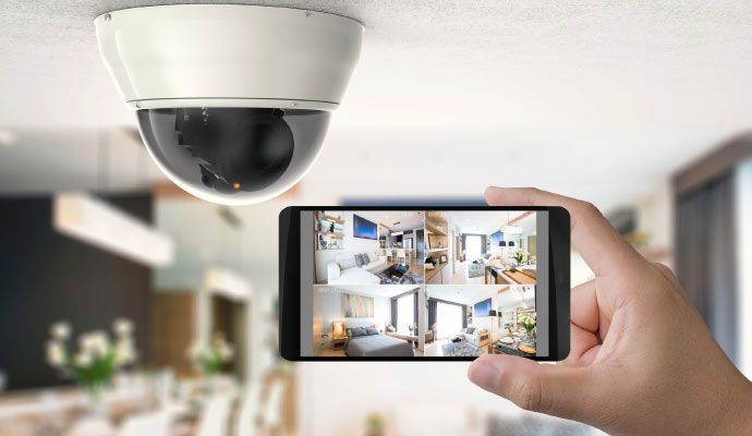 CCTV footage monitoring using smartphone