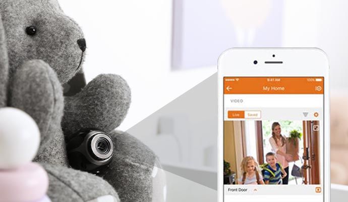 Hidden security camera footage in app