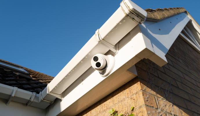 Installed Turret Camera outside a house Installed Turret Camera outside a house
