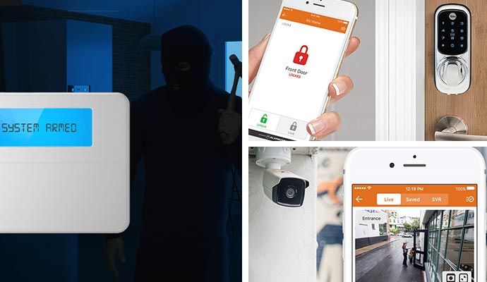 Burglary detection system, smart lock and video surveillance system