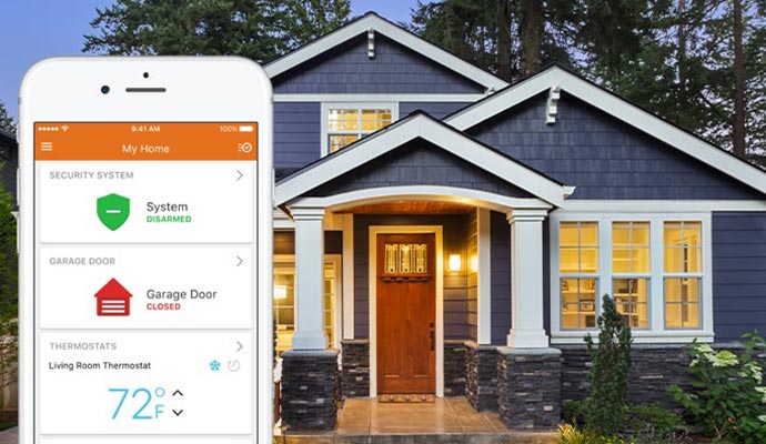 This image highlights smart home tech and app control