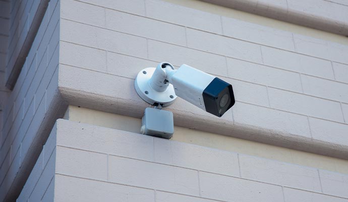 Installed security camera