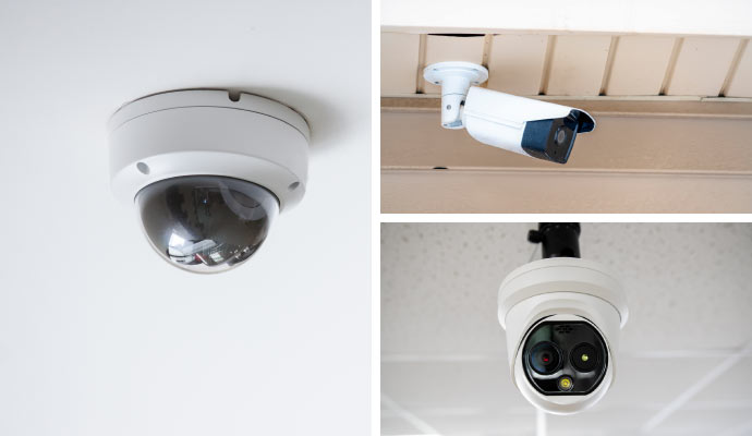 The indoor dome camera, perched on the ceiling like a vigilant sentine