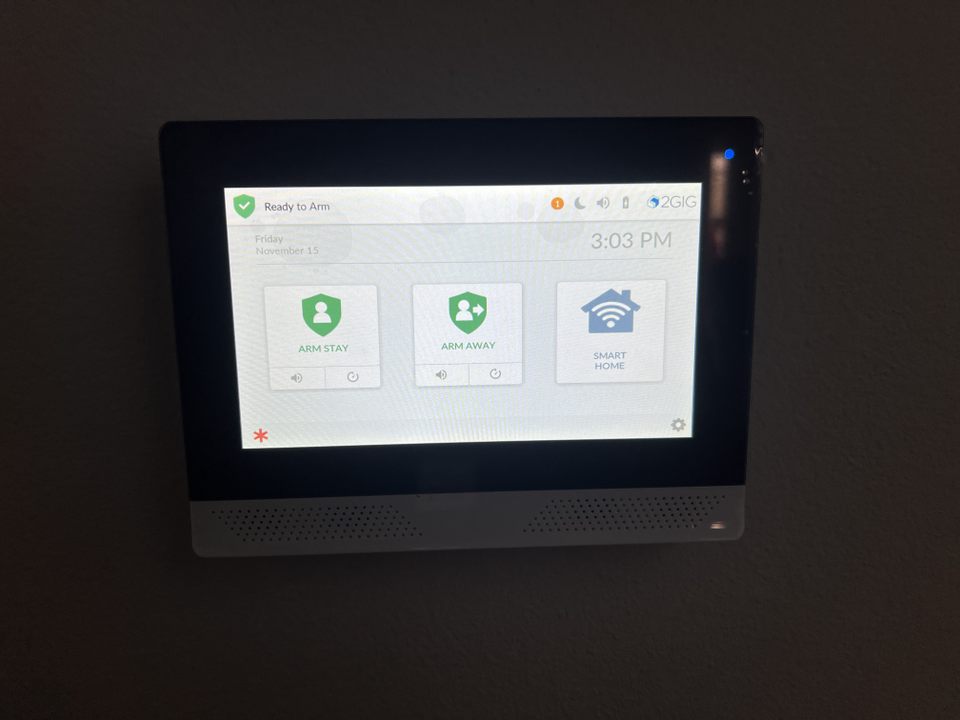 Security Devices Control Panel