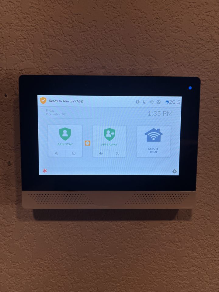 Security Devices Control Panel