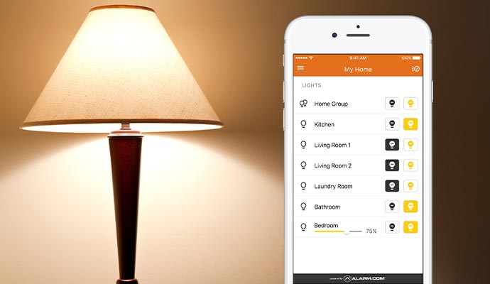 Managing lamp using smartphone